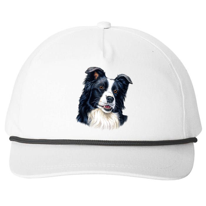 Border Collie Snapback Five-Panel Rope Hat