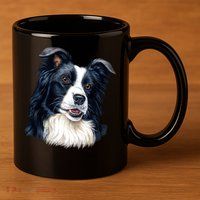 Border Collie 11oz C Handle Ceramic Mug