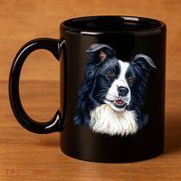 Border Collie 11oz C Handle Ceramic Mug