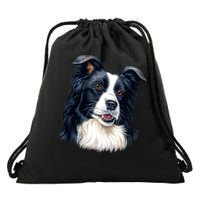 Border Collie Drawstring Bag