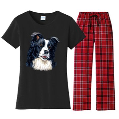 Border Collie Women's Flannel Pajama Set