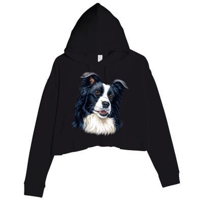 Border Collie Crop Fleece Hoodie