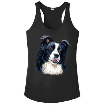 Border Collie Ladies PosiCharge Competitor Racerback Tank