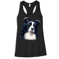 Border Collie Women's Racerback Tank