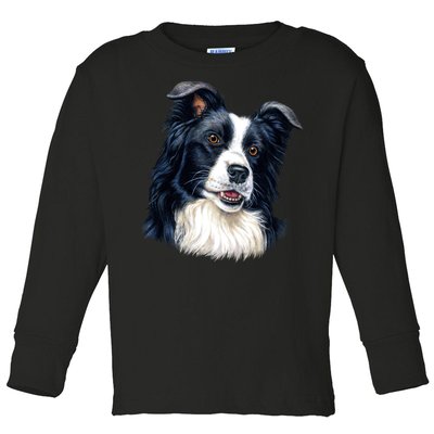 Border Collie Toddler Long Sleeve Shirt