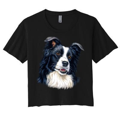 Border Collie Women's Crop Top Tee