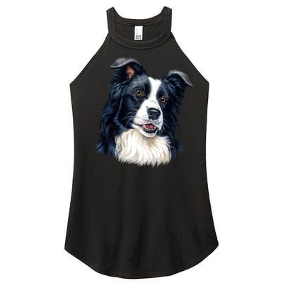 Border Collie Women's Perfect Tri Rocker Tank