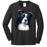 Border Collie Kids Long Sleeve Shirt