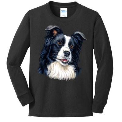 Border Collie Kids Long Sleeve Shirt