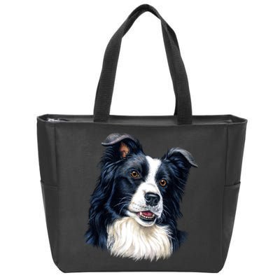 Border Collie Zip Tote Bag