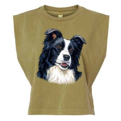 Border Collie Garment-Dyed Women's Muscle Tee