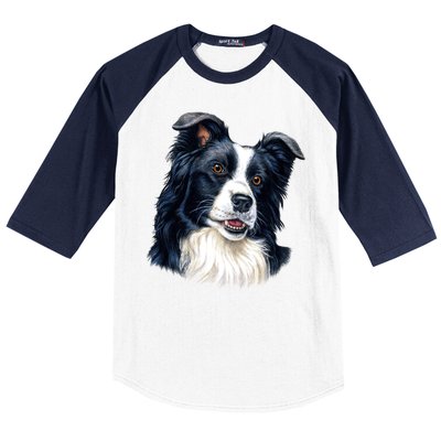 Border Collie Baseball Sleeve Shirt