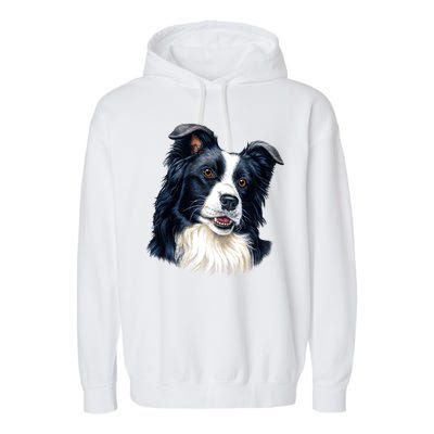 Border Collie Garment-Dyed Fleece Hoodie