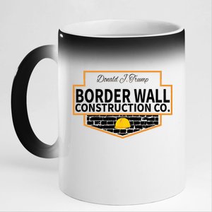 Border Wall Construction Co. Donald Trump 11oz Black Color Changing Mug