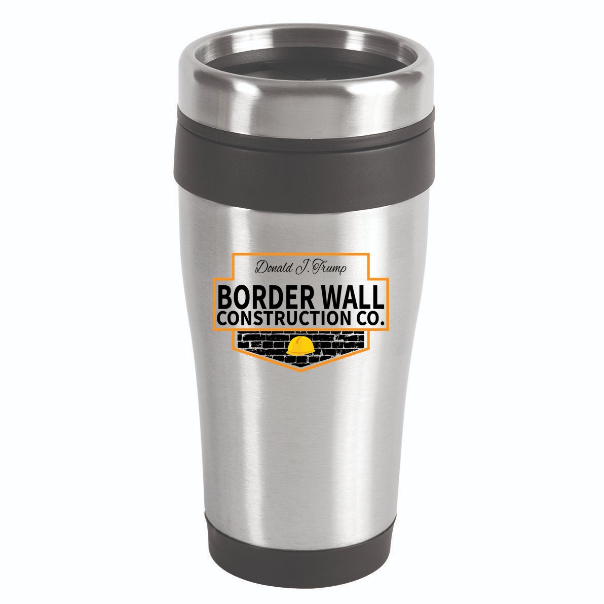 Border Wall Construction Co. Donald Trump 16oz Travel Tumbler