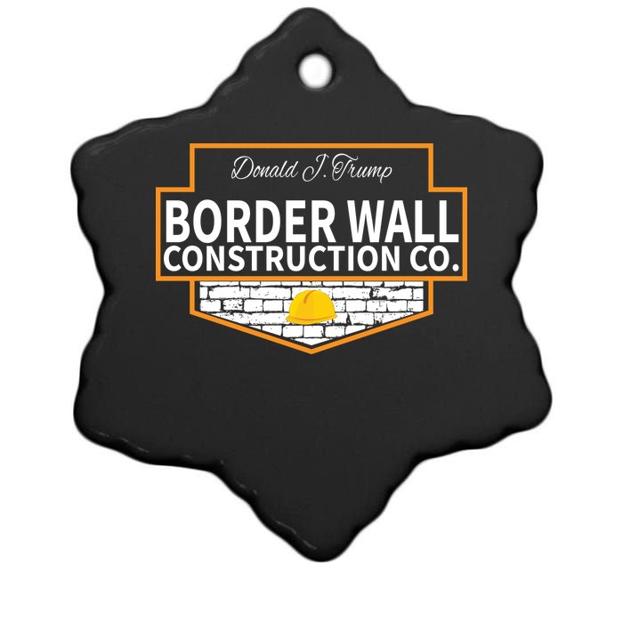 Border Wall Construction Co. Donald Trump Ceramic Star Ornament