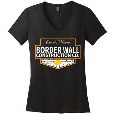 Border Wall Construction Co. Donald Trump Women's V-Neck T-Shirt