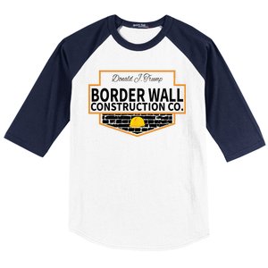 Border Wall Construction Co. Donald Trump Baseball Sleeve Shirt