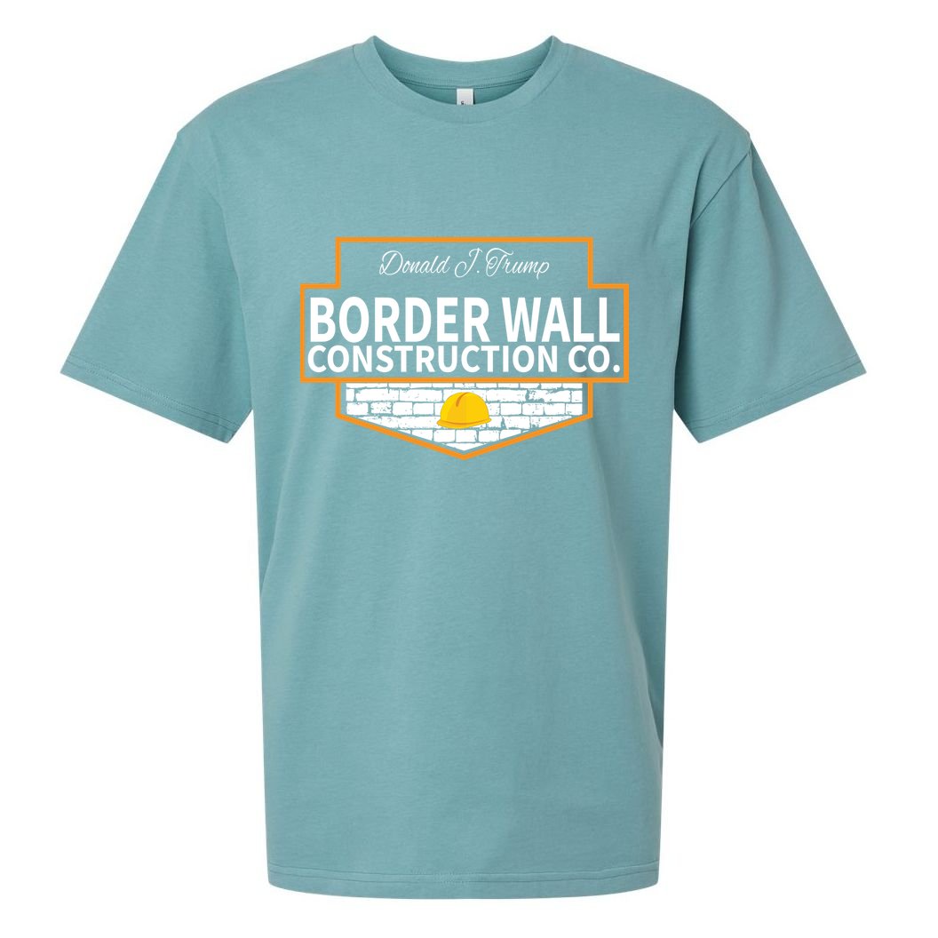 Border Wall Construction Co. Donald Trump Sueded Cloud Jersey T-Shirt