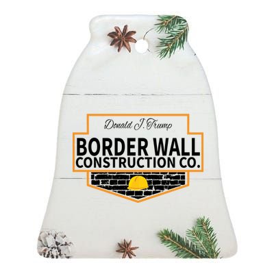 Border Wall Construction Co. Donald Trump Ceramic Bell Ornament