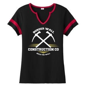 Border Wall Construction CO Build The Wall Ladies Halftime Notch Neck Tee