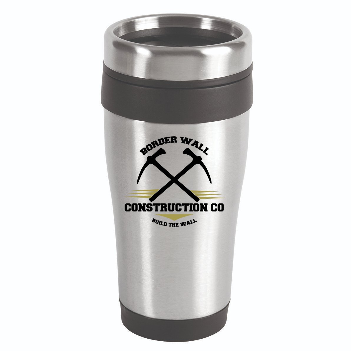 Border Wall Construction CO Build The Wall 16oz Travel Tumbler