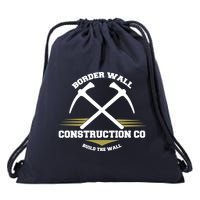 Border Wall Construction CO Build The Wall Drawstring Bag