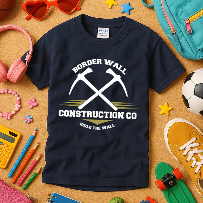 Border Wall Construction CO Build The Wall Kids T-Shirt