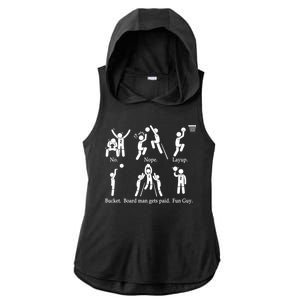 Bored Man Gets Paid Basketball Buckets Ladies PosiCharge Tri-Blend Wicking Draft Hoodie Tank