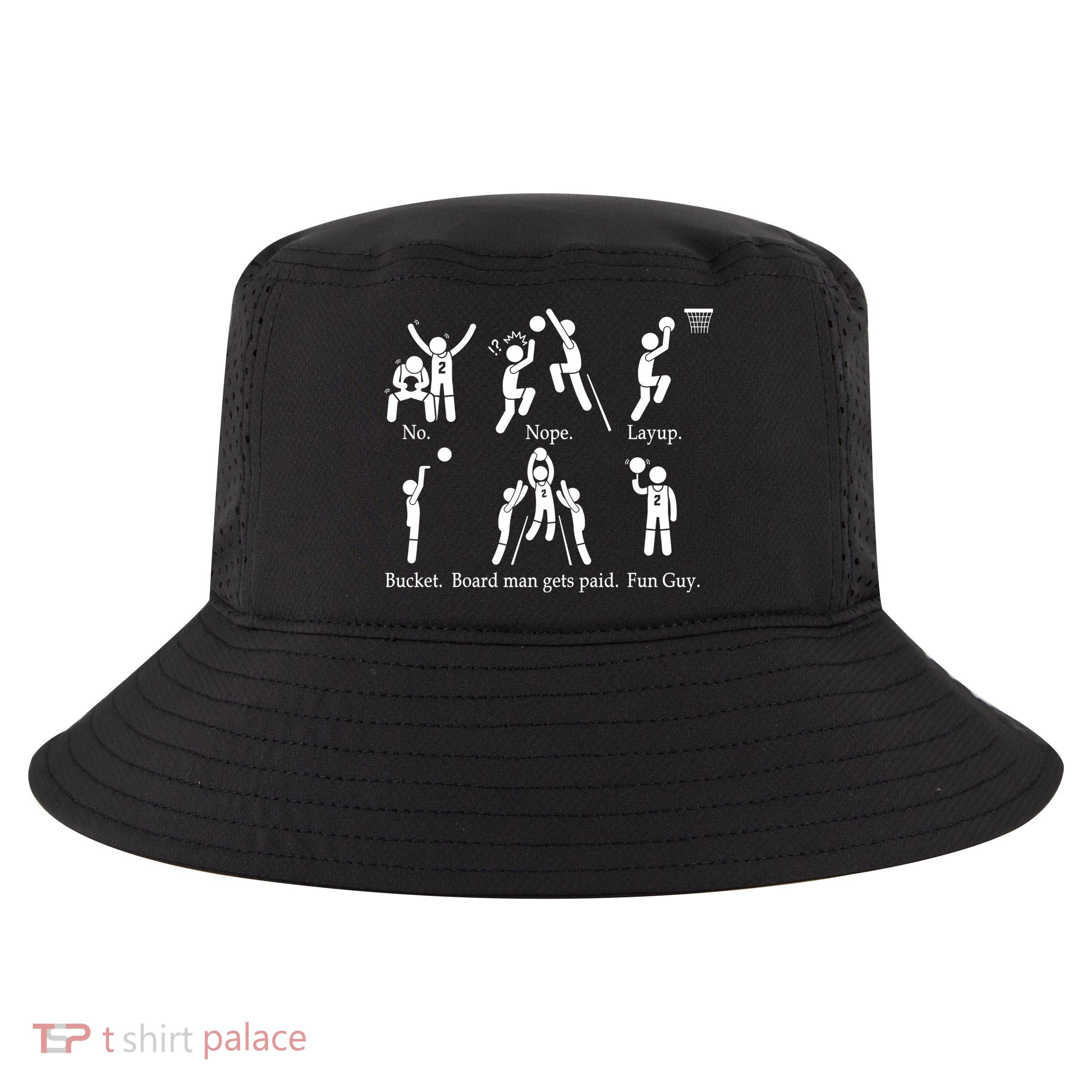Bored Man Gets Paid Basketball Buckets Cool Comfort Performance Bucket Hat