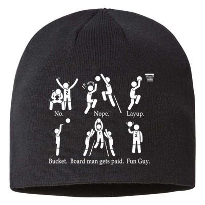 Bored Man Gets Paid Basketball Buckets Sustainable Beanie