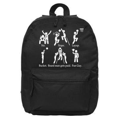 Bored Man Gets Paid Basketball Buckets 16 in Basic Backpack
