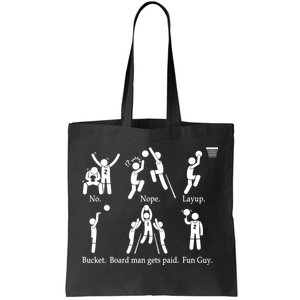 Bored Man Gets Paid Basketball Buckets Tote Bag