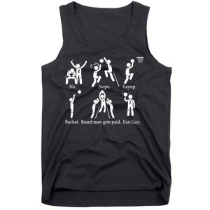 Bored Man Gets Paid Basketball Buckets Tank Top