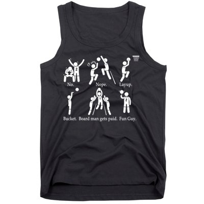 Bored Man Gets Paid Basketball Buckets Tank Top