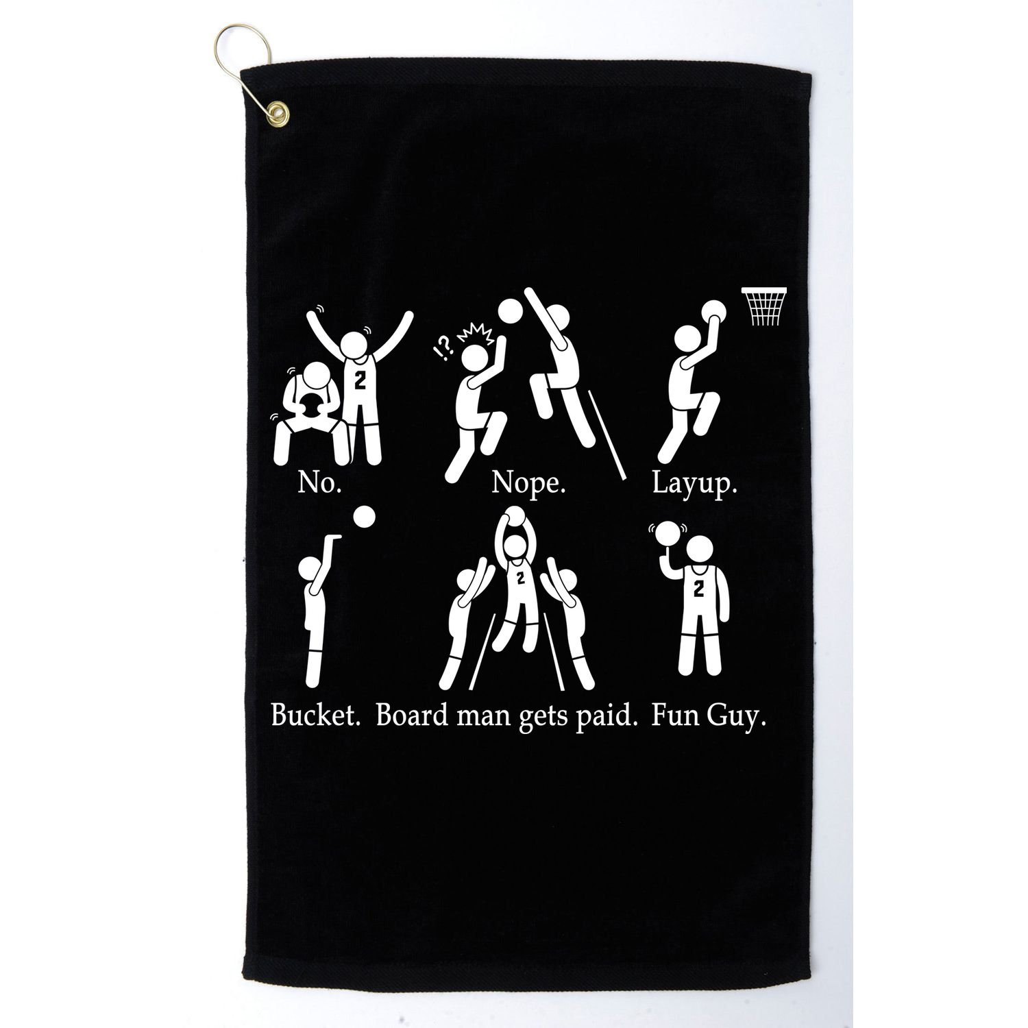 Bored Man Gets Paid Basketball Buckets Golf Towel