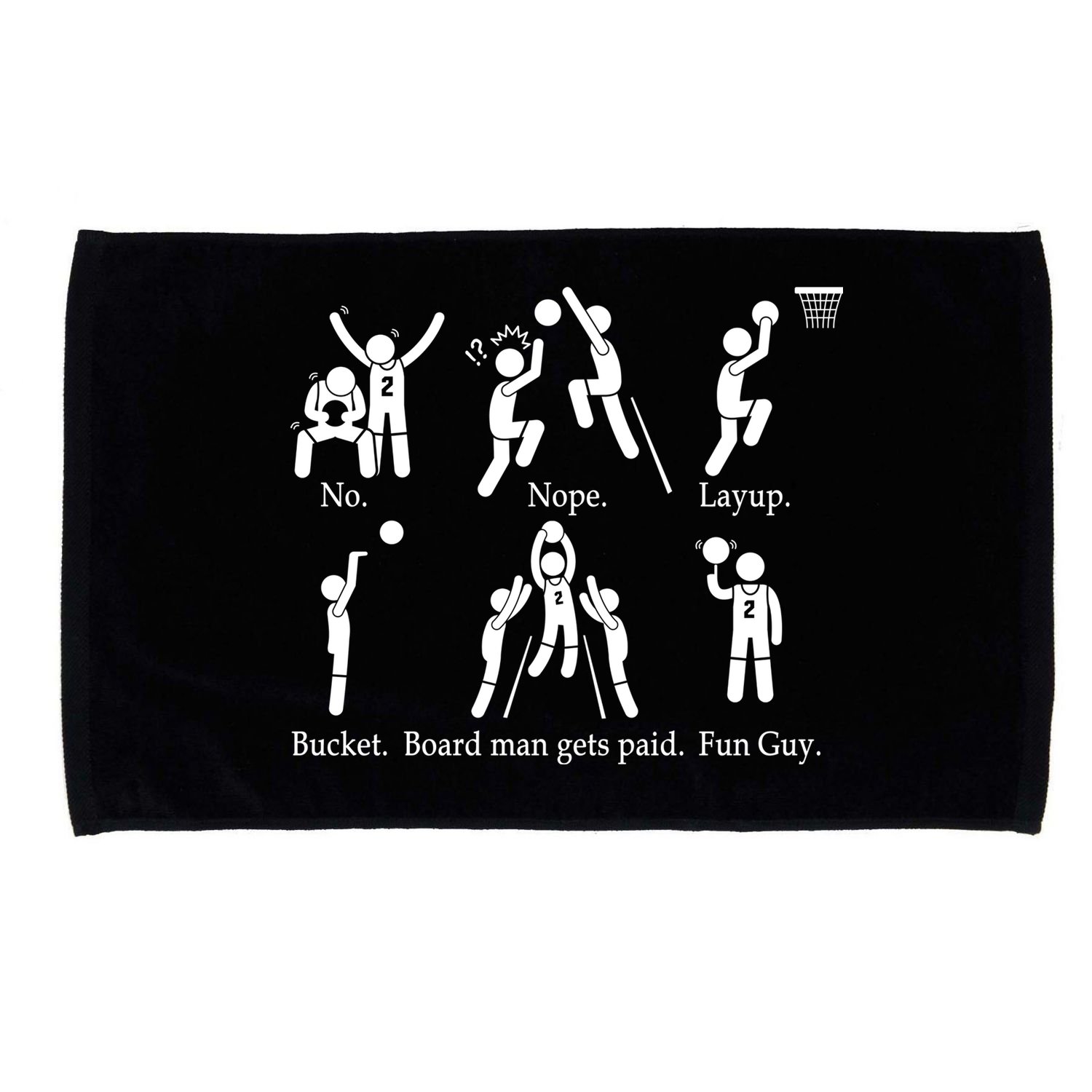 Bored Man Gets Paid Basketball Buckets Microfiber Hand Towel