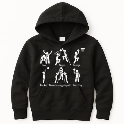 Bored Man Gets Paid Basketball Buckets Kids Hoodie