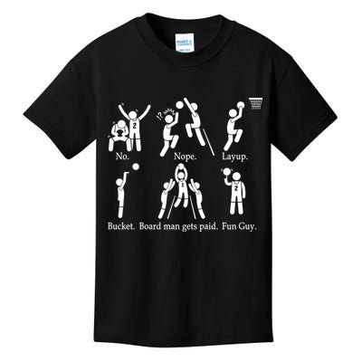 Bored Man Gets Paid Basketball Buckets Kids T-Shirt
