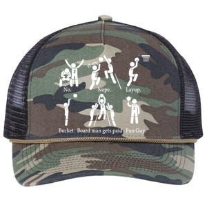 Bored Man Gets Paid Basketball Buckets Retro Rope Trucker Hat Cap