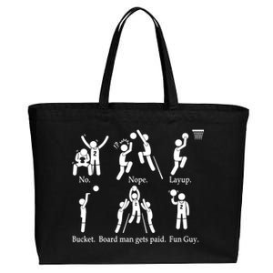 Bored Man Gets Paid Basketball Buckets Cotton Canvas Jumbo Tote