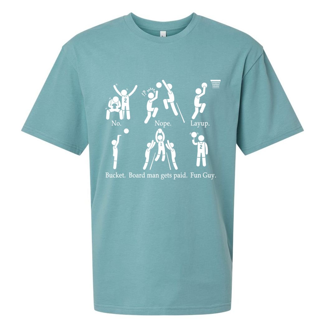 Bored Man Gets Paid Basketball Buckets Sueded Cloud Jersey T-Shirt