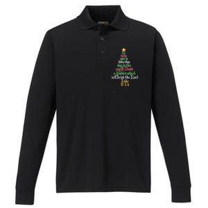  Born A Savior Christmas Christ The Lord Bible Verse Performance Long Sleeve Polo