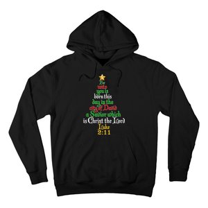  Born A Savior Christmas Christ The Lord Bible Verse Hoodie