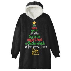  Born A Savior Christmas Christ The Lord Bible Verse Hooded Wearable Blanket