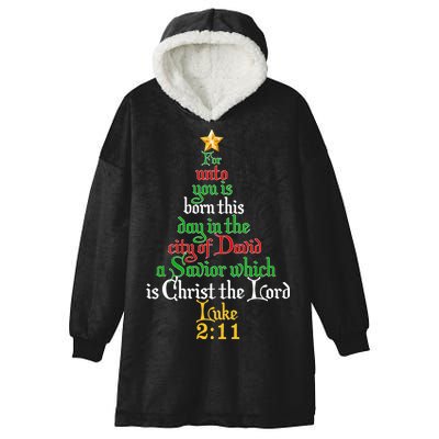  Born A Savior Christmas Christ The Lord Bible Verse Hooded Wearable Blanket