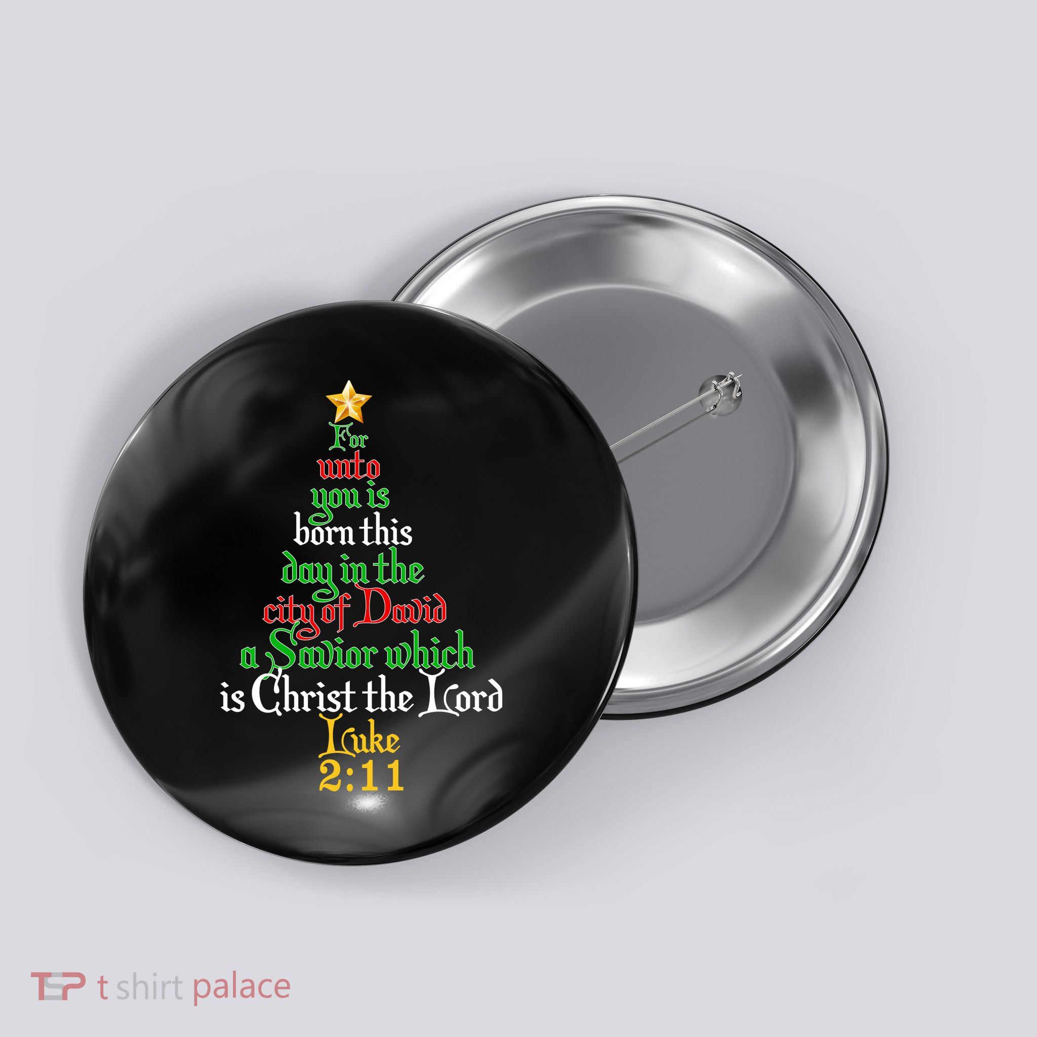  Born A Savior Christmas Christ The Lord Bible Verse Button