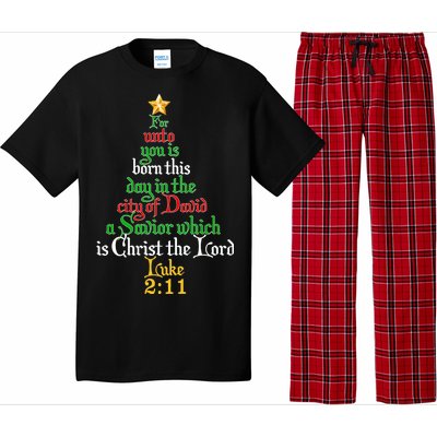  Born A Savior Christmas Christ The Lord Bible Verse Pajama Set