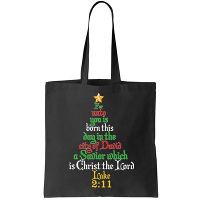  Born A Savior Christmas Christ The Lord Bible Verse Bag
