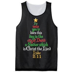  Born A Savior Christmas Christ The Lord Bible Verse Mesh Reversible Basketball Jersey Tank